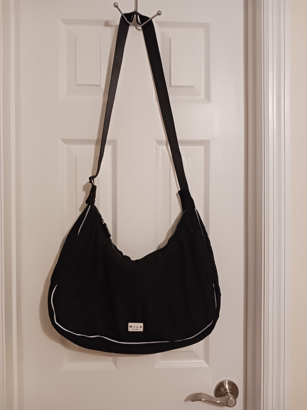 WILO The Label Black Puffer Soft Crescent Hobo -  Crossbody Carry All